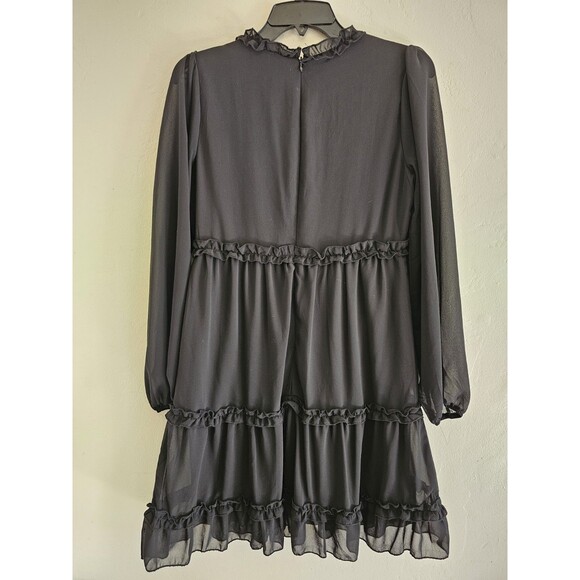 Andree By Unit Casual Summer Ruffle V Neck Mini Dresses Long Sleeves Size Small - Picture 4 of 8